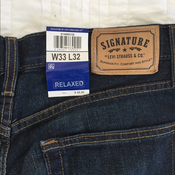 NWT LEVIS SIGNATURE RELAXED 33x32 JEANS - Picture 5 of 5